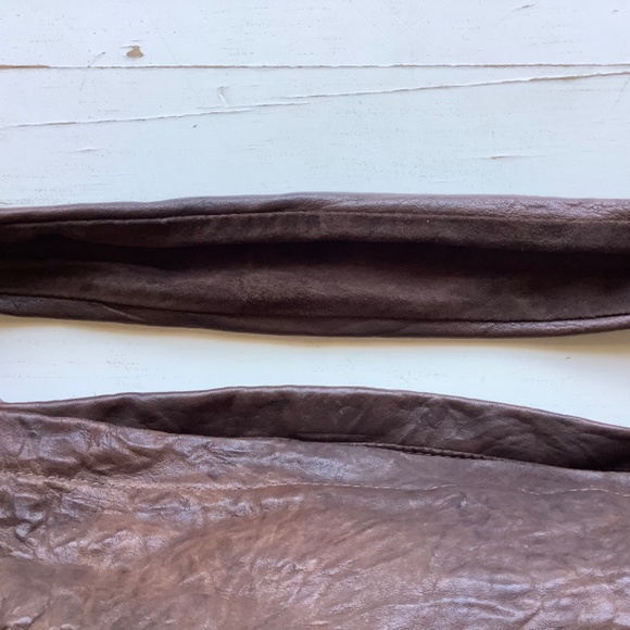 TYLIE MALIBU distressed brown leather hobo bag - Picture 6 of 15